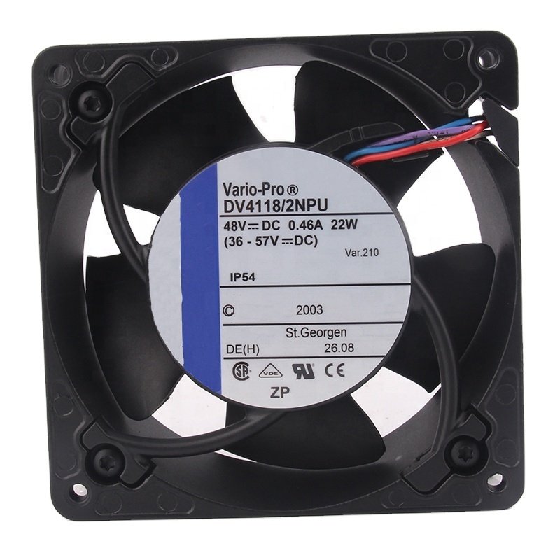 New Germany 12V 24V DC48V 0.46A 22W EC AC 120x120x38mm 12CM 12038 Speed Control Server IP54 Waterproof DV4118/2NPU Cooling Fan
